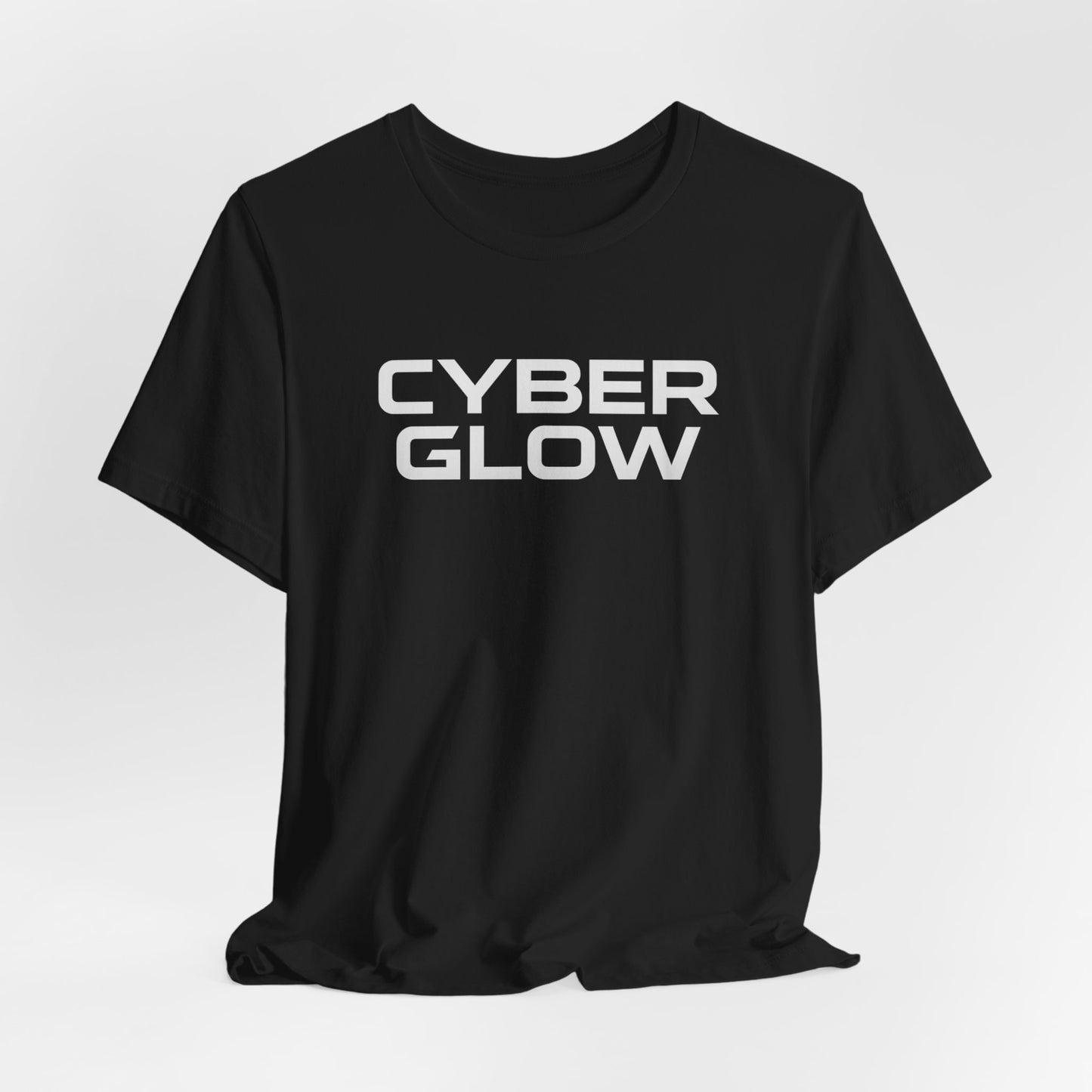 Cyber Glow T‑Shirt — "Cyber Glow" Front & "First And Only RGBW Cybertruck Light Bar" Back
