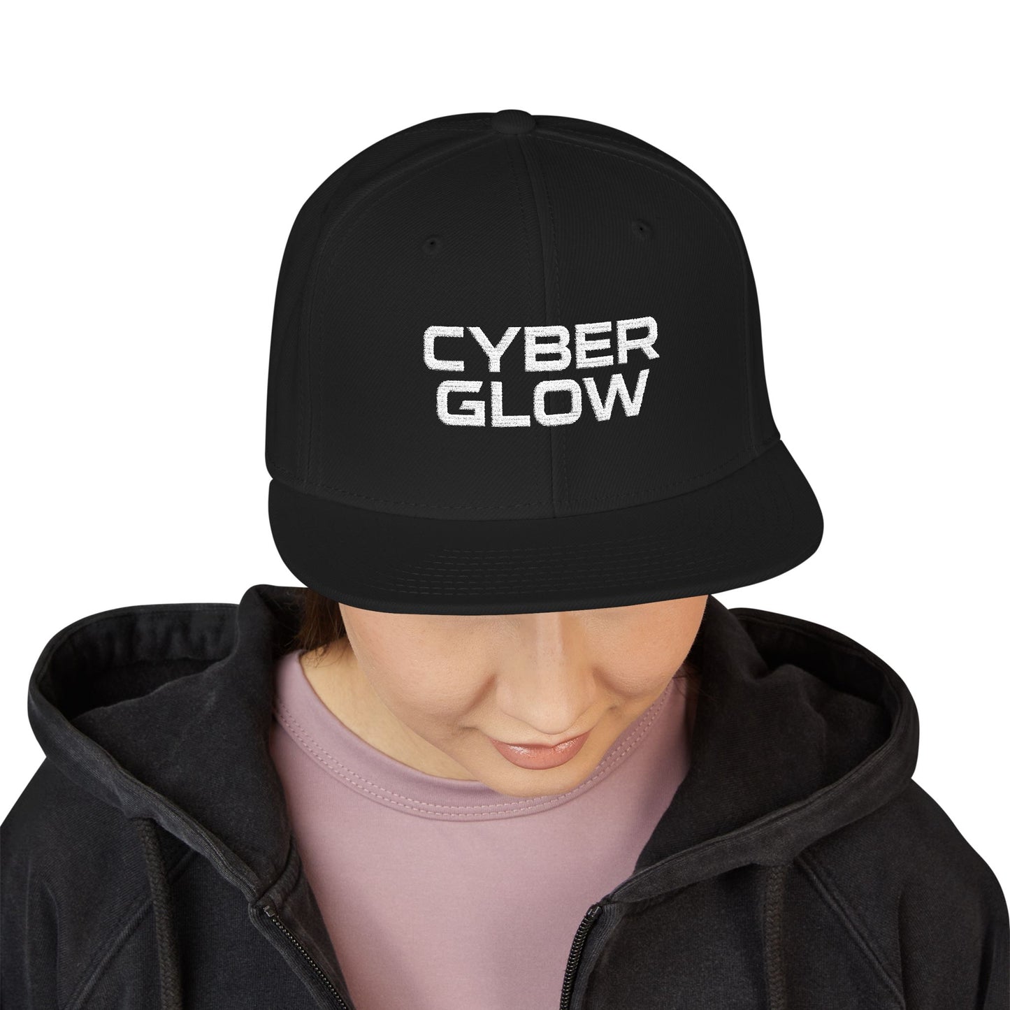 Snapback Hat — 'Cyber Glow' Embroidered Streetwear Cap