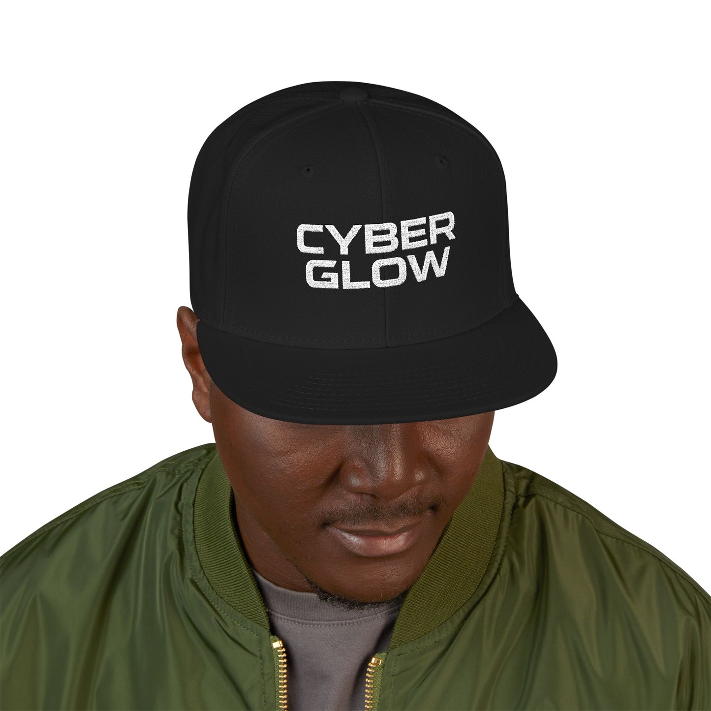 Snapback Hat — 'Cyber Glow' Embroidered Streetwear Cap